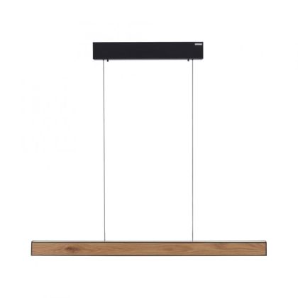 Lámpara Colgante Roble Metal Negro, 120 Cm