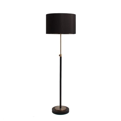 Lámpara De Pie Metal Negro Dorado 153 Cm