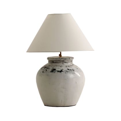 Lámpara Sobremesa Vintage Terracota Blanco