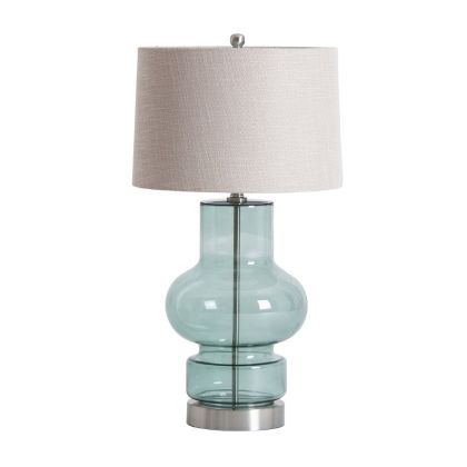 Lámpara De Sobremesa Turquesa Cristal, 38Cm