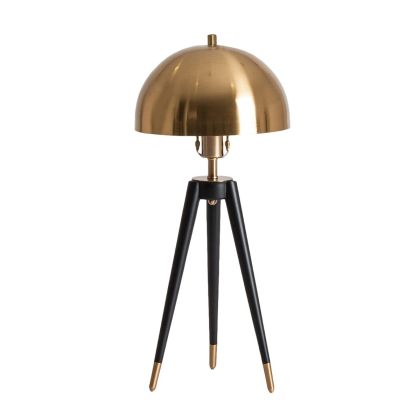 Lámpara De Sobremesa Art Decó Hierro Oro, 30 Cm