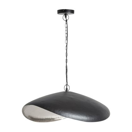 Lámpara de Techo BLAKE Hierro Negro Plata, 74 cm