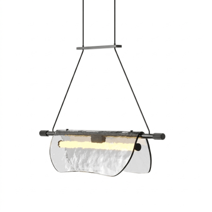 Lámpara de techo en metal y vidrio 80 cm
