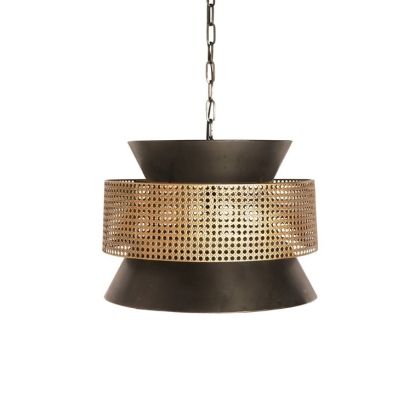 Lámpara de Techo Hierro Negro/Oro, 36 Cm