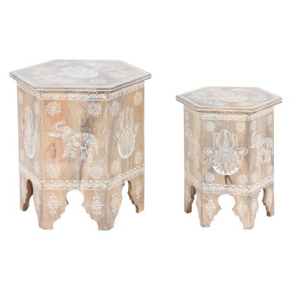 J/2 Mesa Auxiliar Madera Mango, 48X41'5X49 Cm