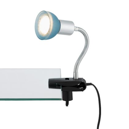 Pinza Flexible De Luz Metal Azul Titanio, 34 Cm