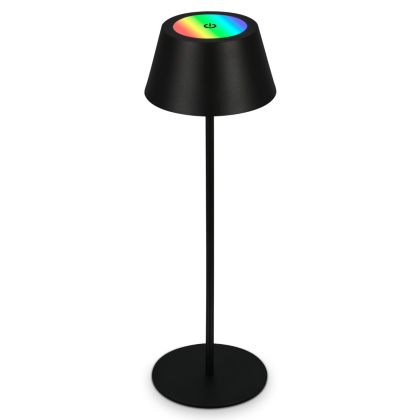 Lámpara De Sobremesa Led  Recargable Negra, 22 Cm