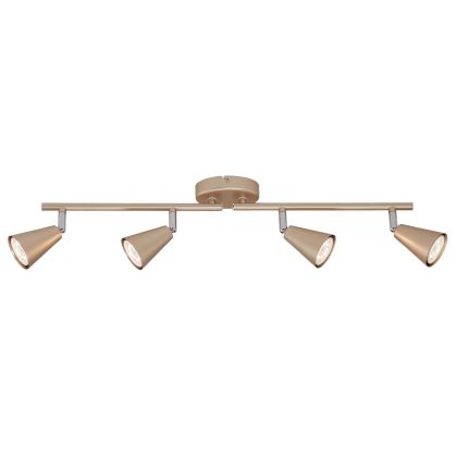 Lámpara Techo Metal oro 4 Focos, 60,4 Cm