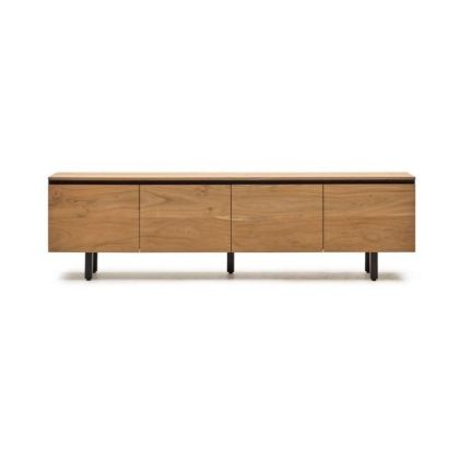 Mueble TV Uxue 4 Puertas Madera Acacia Acero, 200 Cm