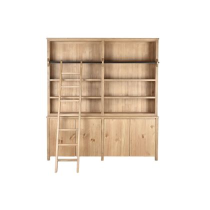 Librería con Escalera Madera Pino 200X45X220 Cm