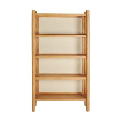 Librería Lattes Mango Marrón Bambú Beige 4 Estantes, 180 Cm 