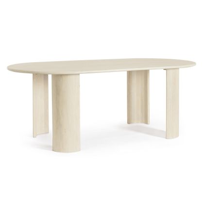 Oval Wood Dining Table, 210 cm