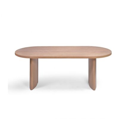Mesa de comedor nórdica en madera de robla natural.