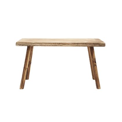 Banco vintage en madera de paulownia natural.