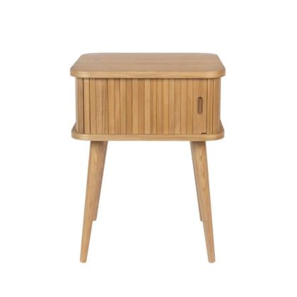 Mesa Auxiliar Barbier Chapa Madera Fresno Madera Caucho Natural, 45 Cm
