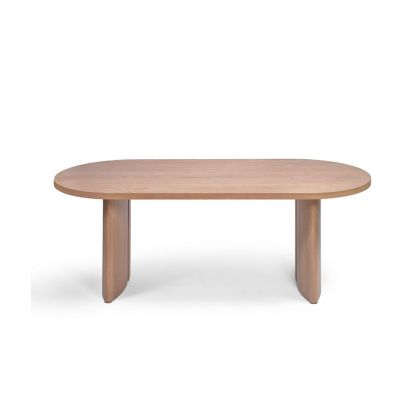 Mesa de comedor nórdica en madera de robla natural.
