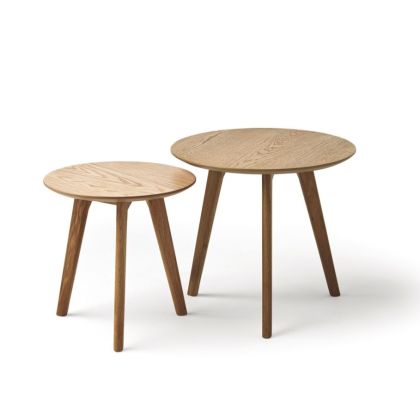 J/2 Mesa Auxiliar Redonda Roble, Ø 50 Cm