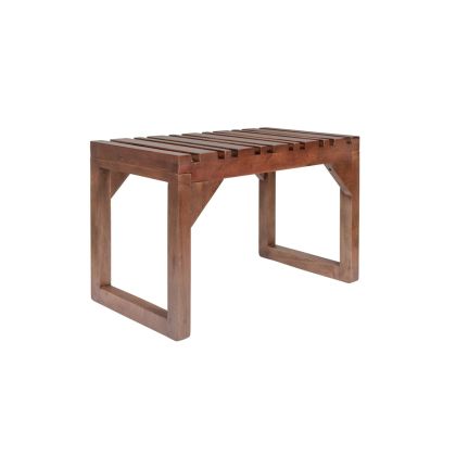 Banco nórdico en madera de mango nogal.