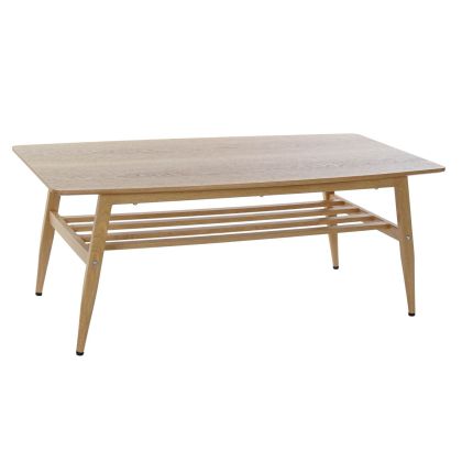 Mesa Centro Industrial Metal Madera Salón, 120 Cm