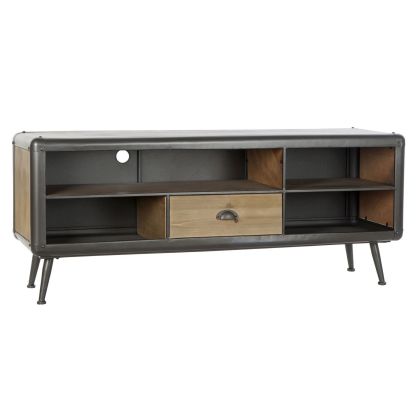 Mueble Tv Industrial Madera Metal Salón, 140 Cm