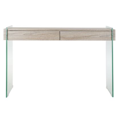 2-Drawer Tempered Glass Console, 120X40X76 Cm