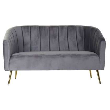 sofá  Vintage Terciopelo Gris, 140 Cm