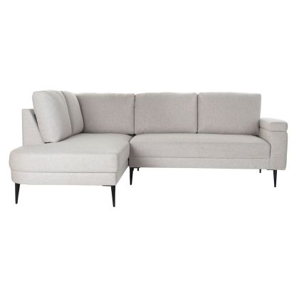 Sofá Chaiselongue Rincón Tapizado Beige Metal, 240 Cm