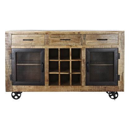 Buffet Botellero Mango metal Ruedas,150 Cm