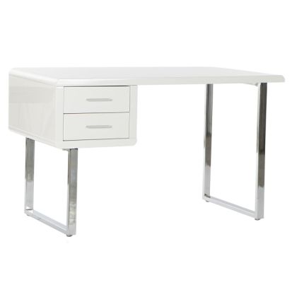 Escritorio Blanco Metal Cromado 120X55X76 Cm