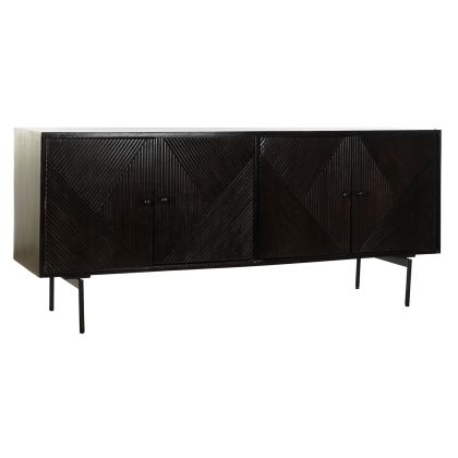 Aparador Retro Vintage Madera Metal Wengue 177 Cm