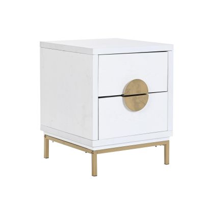 Mesita De Noche Blanco Oriental, 50 Cm