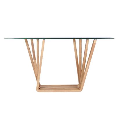 Natural Glass Console Table, 145X45X75