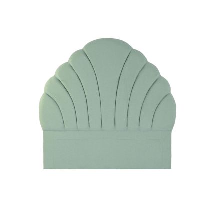 Cabezal Cama Curvo Terciopelo Verde Jade 168 Cm