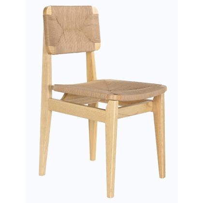 Silla Respaldo Cuadrado Fibra Olmo Natural, 81Cm