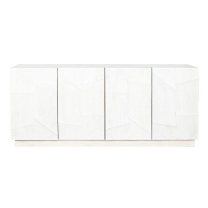 Aparador Irregular Madera Mango Color Crema 180X40X80 Cm