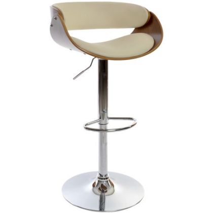 Adjustable Stool Cream Walnut Color 54X53X101.5 Cm