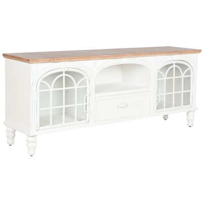 Mueble TV Vintage Madera Abeto Metal, 150 Cm