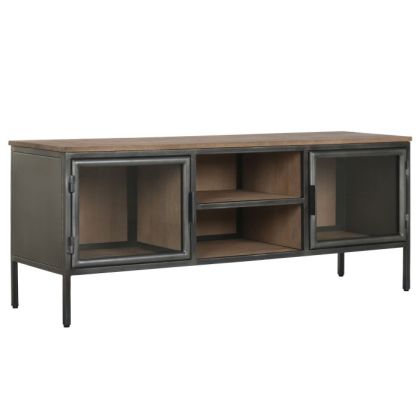 Wood Metal TV Stand 137X40X55 Natural Dark Gray