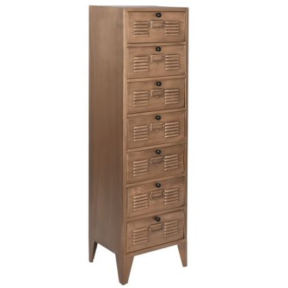 Golden Metal Locker Chiffonier 40X34X139 Cm