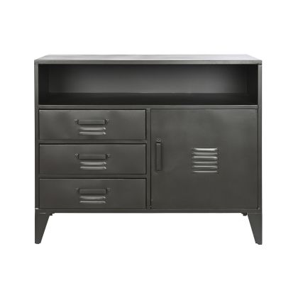  Mueble Aparador Taquilla Industrial 1 Puerta 3 Cajones, 100 Cm