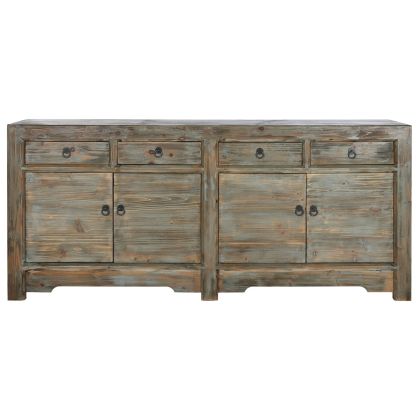 Buffet Rústico Vintage 4 Puertas 4 Cajones, 200 Cm