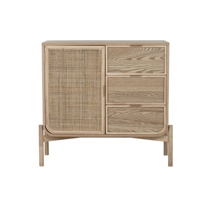 Aparador Madera Abeto Ratán Natural 86X40X80 Cm