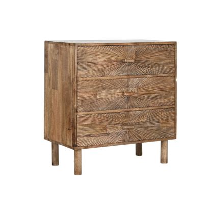 Cómoda vintage en madera de mango natural.