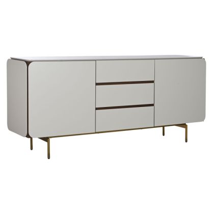 Aparador Madera Blanco Dorado, 183X41'5X80 Cm