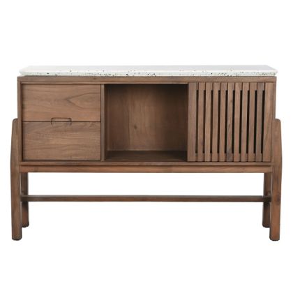 Consola Terrazo Madera Acacia, 125 Cm