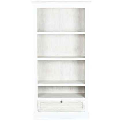 Estantería Madera Mango 90X40X180 Blanco Desgastado
