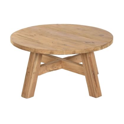 Mesa Centro Redonda Madera 70X70X40 Cm
