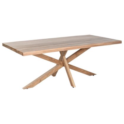 Mesa de comedor nórdica en madera de acacia natural.