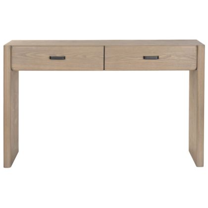 Fir Wood and Metal Console 131X37X81 Cm