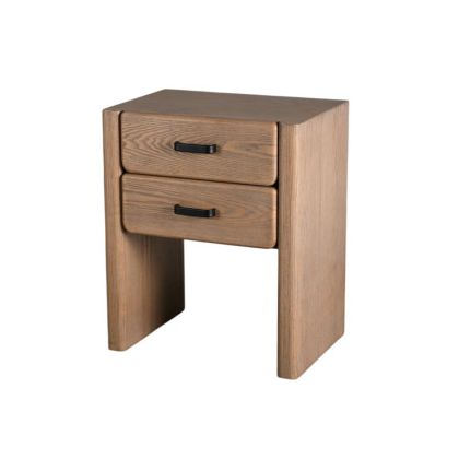 Mesita de Noche Madera Abeto Metal, 50 Cm